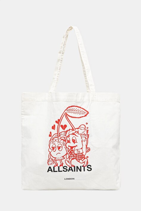 AllSaints pamut táska BREAKUP fehér, M086XC