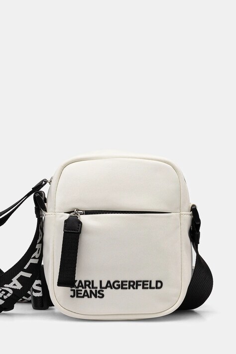 Karl Lagerfeld Jeans borseta culoarea alb, A1M30337
