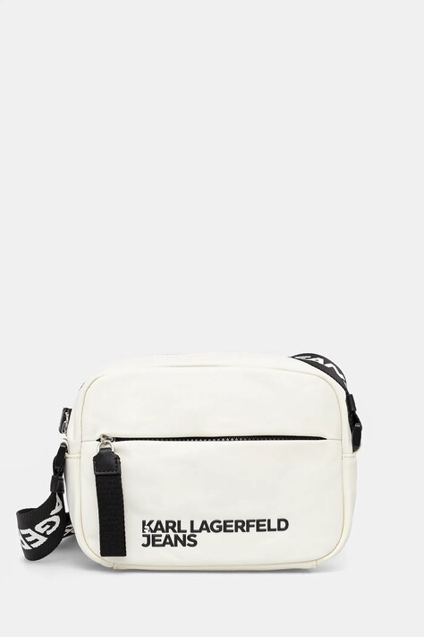 Malá taška Karl Lagerfeld Jeans biela farba, A1W30232