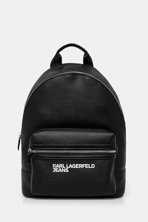 Раница Karl Lagerfeld Jeans в черно голям размер с апликация A1M30302
