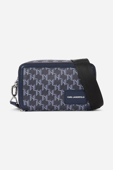 Kabelka Karl Lagerfeld K/VOYAGE tmavomodrá barva, A1M30488