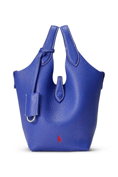 Kožená kabelka Polo Ralph Lauren Crossbody fialová barva, 428944657