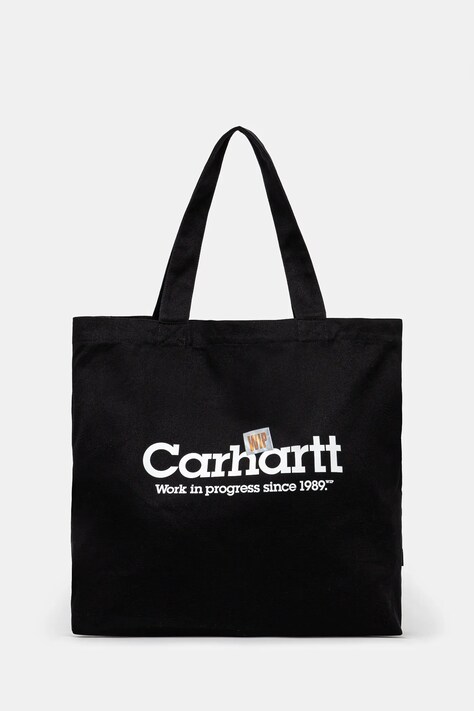 Bavlnená taška Carhartt WIP Canvas Graphic Tote Large čierna farba, I032928.2NTXX