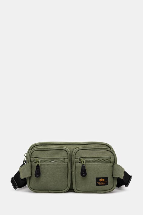 Alpha Industries saszetka Label Waist Bag kolor zielony 156943