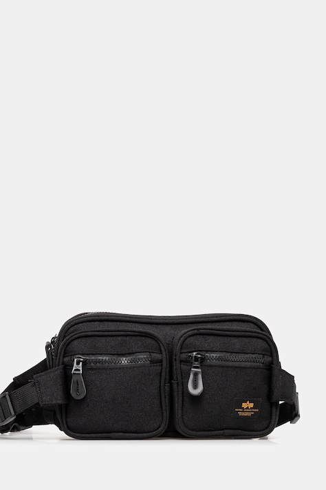Malá taška Alpha Industries Label Waist Bag čierna farba, 156943