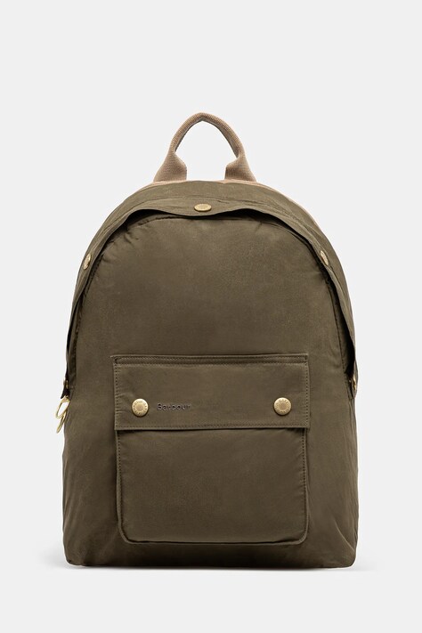 Бавовняний рюкзак Barbour Barbour Transport Zip Closure Backpack Bag колір зелений великий однотонний UBA0747