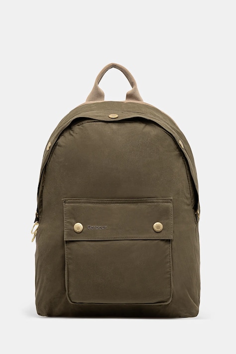 Barbour pamut hátizsák Barbour Transport Zip Closure Backpack Bag zöld, nagy, sima, UBA0747