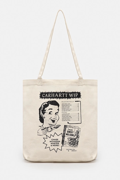 Carhartt WIP torba bawełniana Canvas Graphic Tote kolor beżowy I033975