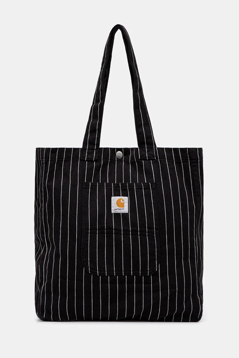 Carhartt WIP geantă de bumbac Hendry Tote culoarea negru, I034788
