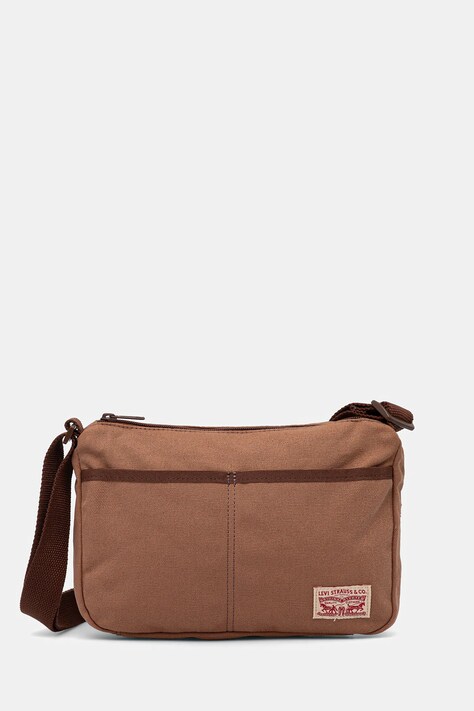 Бавовняна сумка Levi's колір коричневий 002GZ-0001