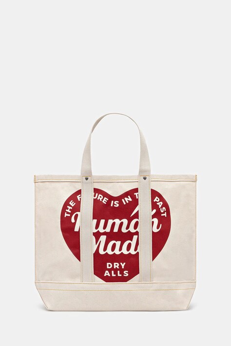 Human Made cotton bag Canvas Tote Large beige color HM29GD004