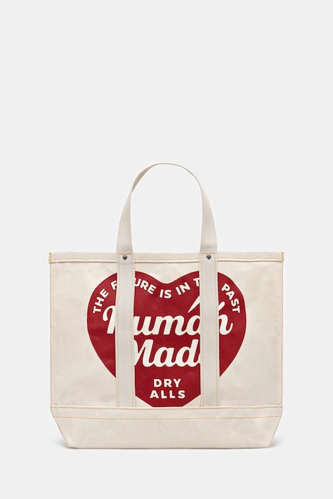 Хлопковая сумка Canvas Tote Large цвет бежевый HM29GD004
