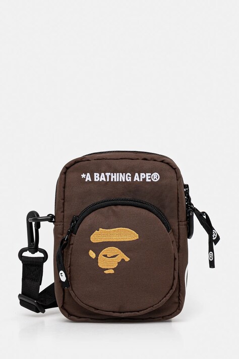 A Bathing Ape saszetka APE head mini bag kolor brązowy 1L30190006
