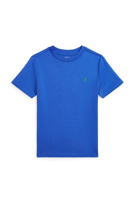 Дитяча бавовняна футболка Polo Ralph Lauren однотонна 322832904167