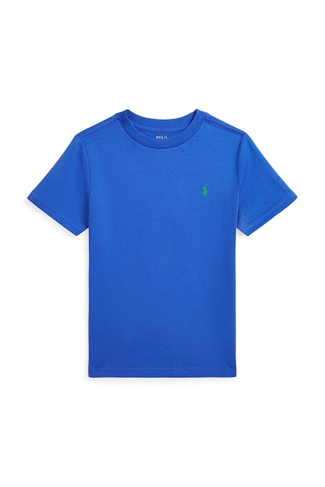 Детская хлопковая футболка Polo Ralph Lauren однотонная 322832904167