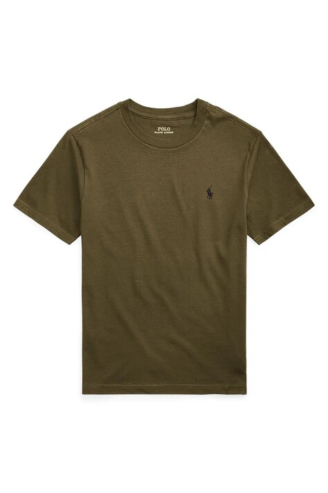 Polo Ralph Lauren tricou de bumbac pentru copii culoarea verde, uni, 323832904175