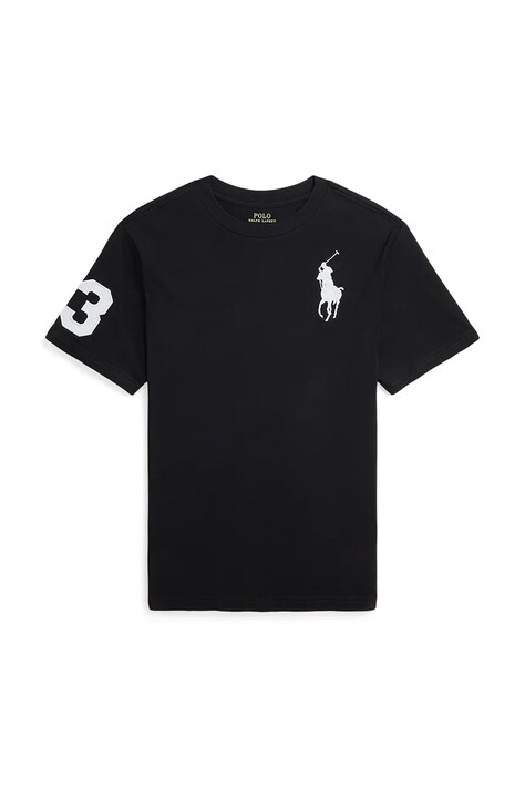 Polo Ralph Lauren tricou de bumbac pentru copii culoarea negru, uni, 323832907055