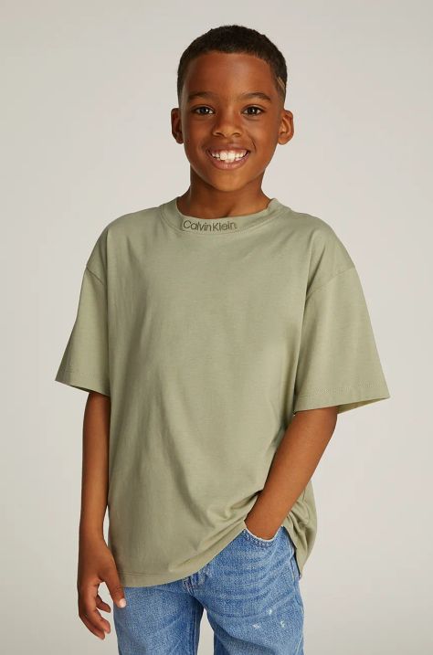 Calvin Klein Jeans t-shirt in cotone per bambini 0 colore verde IB0IB02353