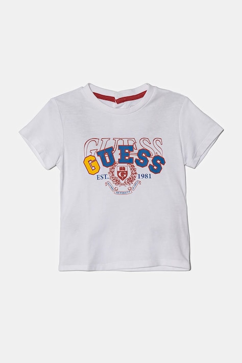 Guess tricou de bumbac pentru copii culoarea alb, cu imprimeu, I5RI00 K8HM4