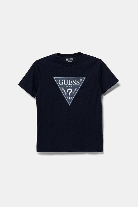 Guess tricou de bumbac pentru copii culoarea bleumarin, cu imprimeu, L5RI14 K8HM4