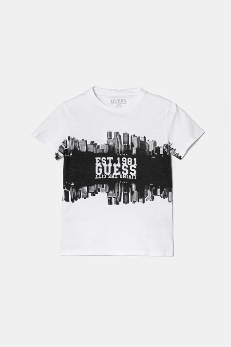 Guess tricou de bumbac pentru copii culoarea alb, cu imprimeu, N5RI05 K6XN4