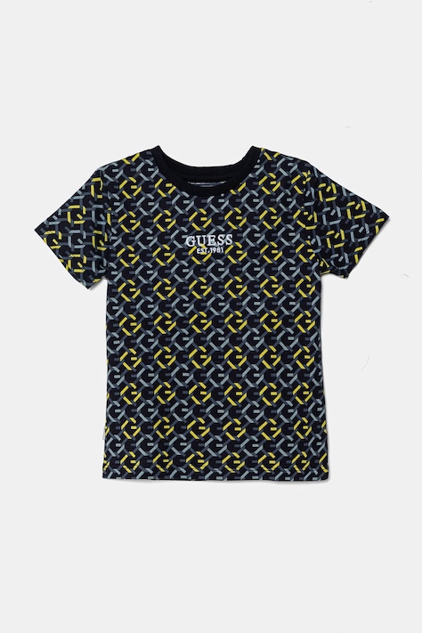 Guess gyerek pamut póló sötétkék, mintás, N5RI18 K8HM4