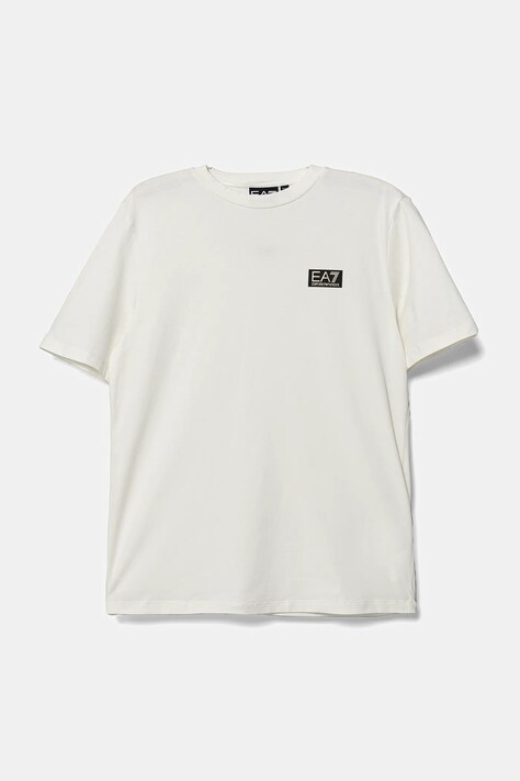 Dětské tričko EA7 Emporio Armani béžová barva, s potiskem, 7B000093 AF10373
