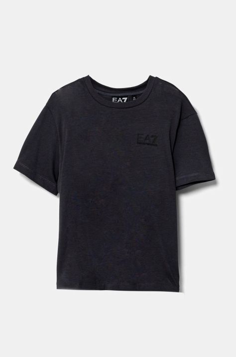 EA7 Emporio Armani t-shirt bawełniany dziecięcy kolor szary z nadrukiem 7B000020 AF10378