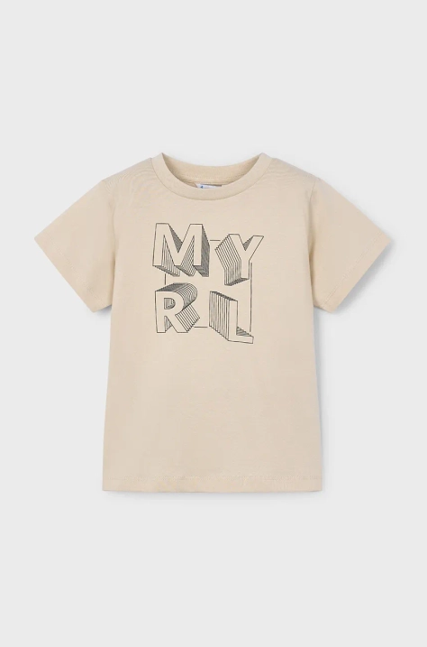 Mayoral t-shirt in cotone per bambini colore beige 170