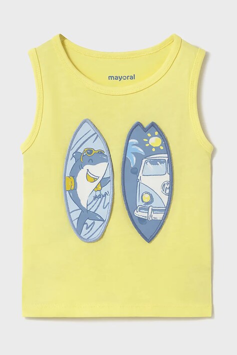 Mayoral top copii culoarea galben, cu imprimeu, 1069