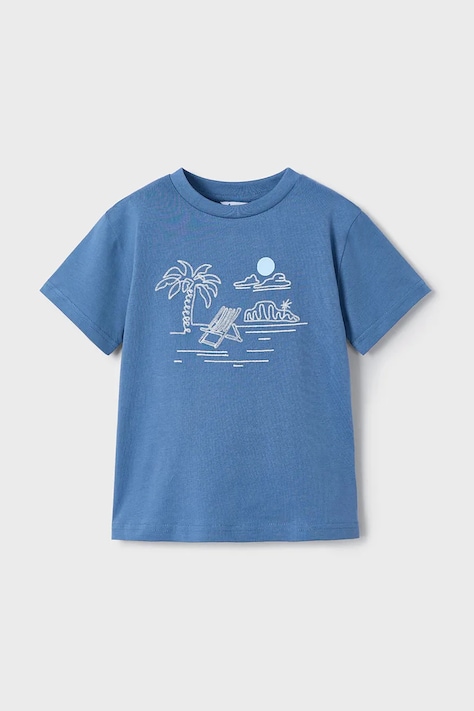 Παιδικό μπλουζάκι Mayoral χρώμα: ναυτικό μπλε, 3026