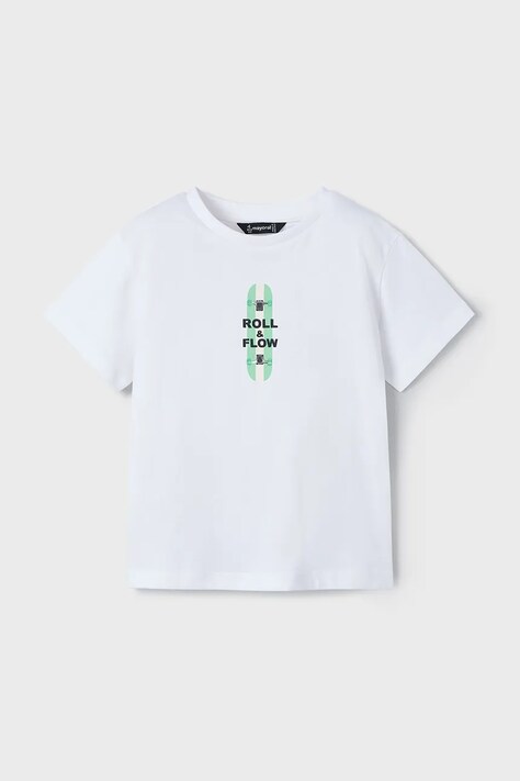 Mayoral t-shirt in cotone per bambini colore bianco 3039