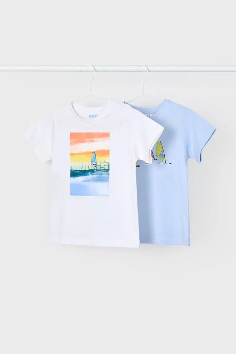 Mayoral tricou de bumbac pentru copii 2-pack cu imprimeu, 3049