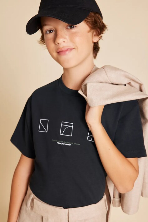 Dječja majica kratkih rukava Mayoral boja: crna, s tiskom, 6003