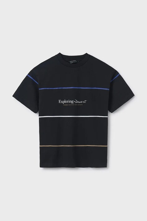 Mayoral tricou de bumbac pentru copii culoarea negru, cu imprimeu, 6008