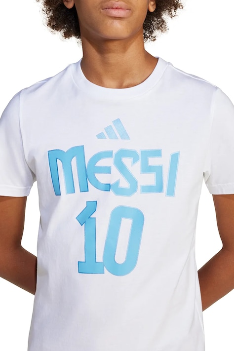 Дитяча бавовняна футболка adidas Performance MESSI — фото 7