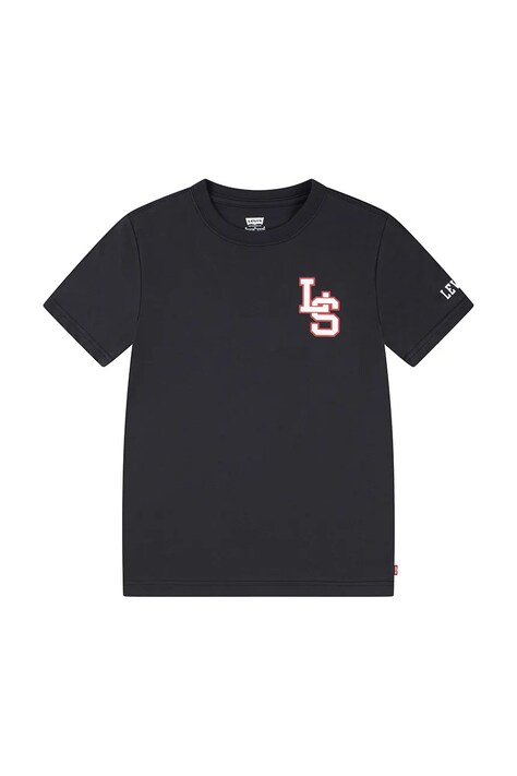 Dětské bavlněné tričko Levi's "LS" MONOGRAM TEE černá barva, 9EL402
