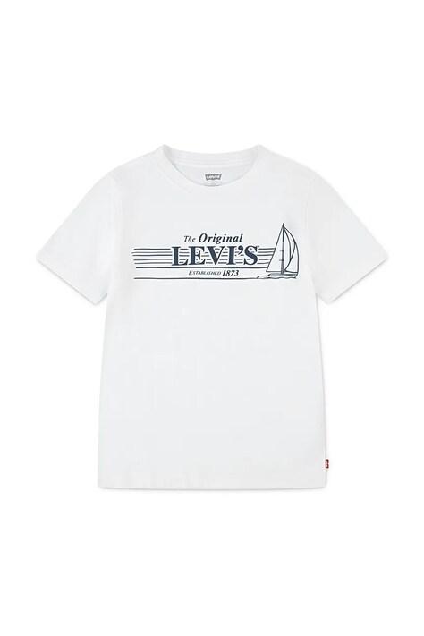 Levi's tricou copii MID DAY SAIL TEE culoarea alb, cu imprimeu, 8EM283
