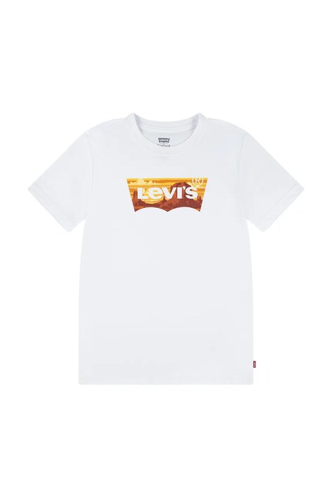 Levi's gyerek póló GOLDEN GLOW BATWING TEE fehér, nyomott mintás, 9EM295