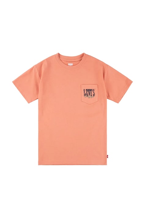 Levi's t-shirt dziecięcy CANYON LANDSCAPE TEE kolor pomarańczowy z nadrukiem 9EM301