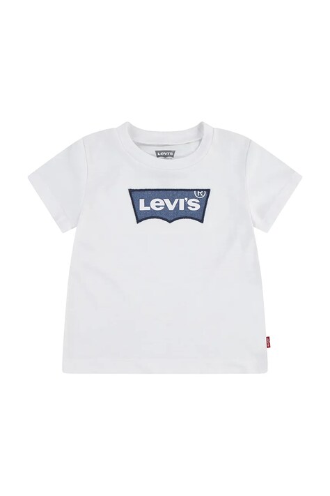 Дитяча футболка Levi's MY FIRST BATWING TEE колір білий з аплікацією 6EM318