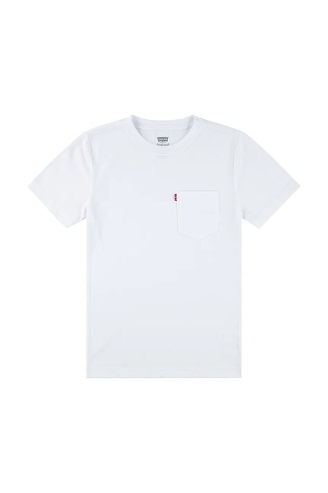 Levi's tricou de bumbac pentru copii SUNSET POCKET TEE culoarea alb, neted, 8EM359