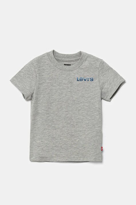 Dětské tričko Levi's NEW WAVE SPORTSWEAR LOGO TEE šedá barva, s potiskem, 8EM659
