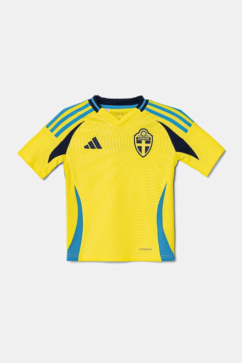 Dječja majica kratkih rukava adidas Performance boja: žuta, s uzorkom, IP8416