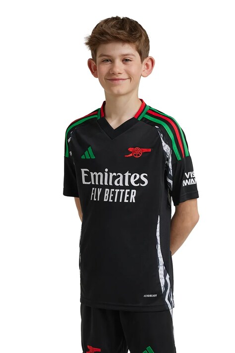 Otroška kratka majica adidas Performance AFC črna barva, IS8125