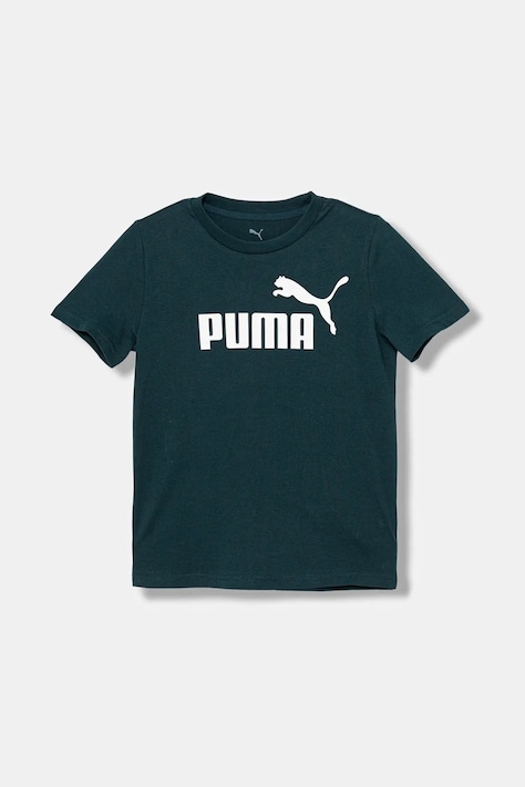 Παιδικό βαμβακερό μπλουζάκι Puma ESS No. 1 Logo Tee χρώμα: μαύρο, 684906