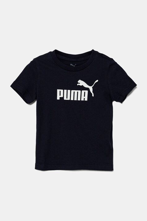 Otroška bombažna kratka majica Puma ESS No. 1 Logo Tee mornarsko modra barva, 684930