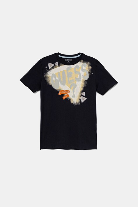 Guess tricou de bumbac pentru copii culoarea albastru marin, cu imprimeu, L5GI00 K8HM4