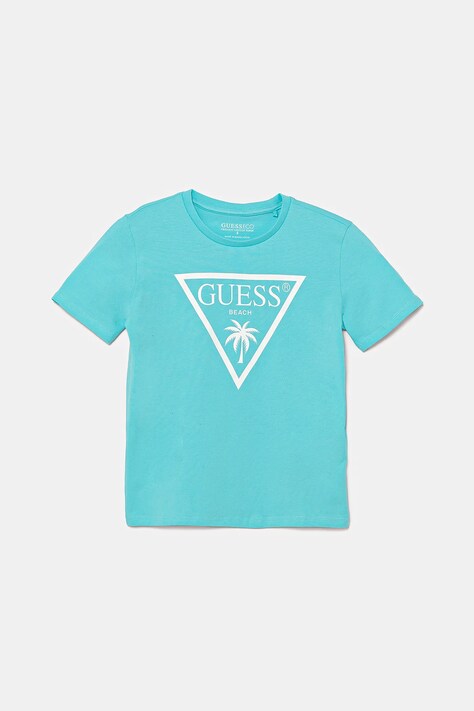 Dětské tričko Guess tyrkysová barva, s potiskem, L5GI29 J1314