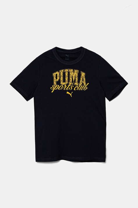 Otroška bombažna kratka majica Puma CLASS Graphic Tee mornarsko modra barva, 685814